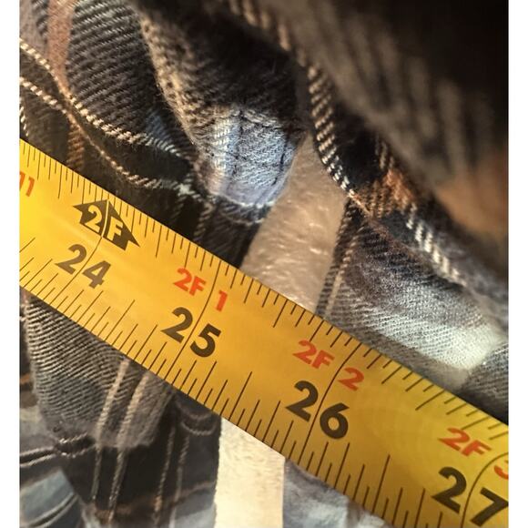 Original Weatherproof Vintage Blue Plaid Flannel Shirt XXL - Picture 8 of 8